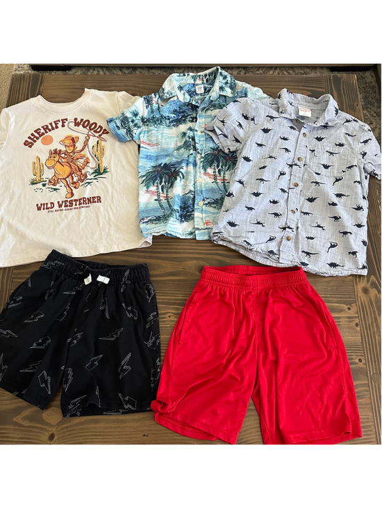 Jumping Beans Other - Boys Clothing Lot Size 7 Gap Toy Story Woody Dinosaur Shirt Shorts 5 Pc